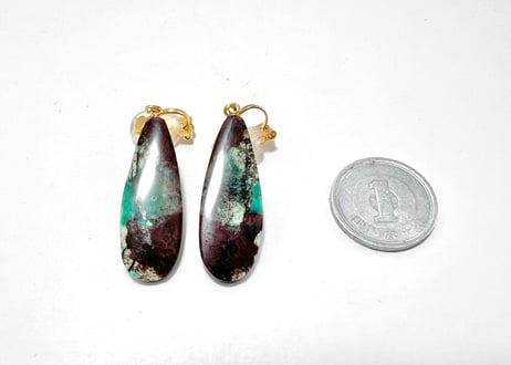 オパライズドウッド　イヤリング