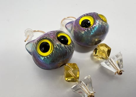福招き猫 ピアス