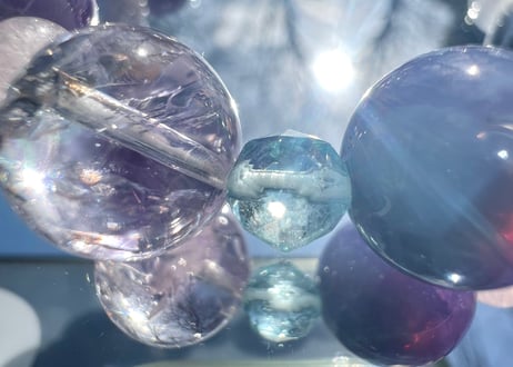 キリーク水晶 トゥインクルアメジスト ローズクォーツ ブルートパーズ