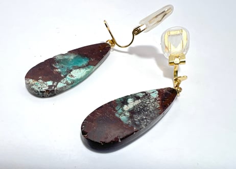 オパライズドウッド　イヤリング