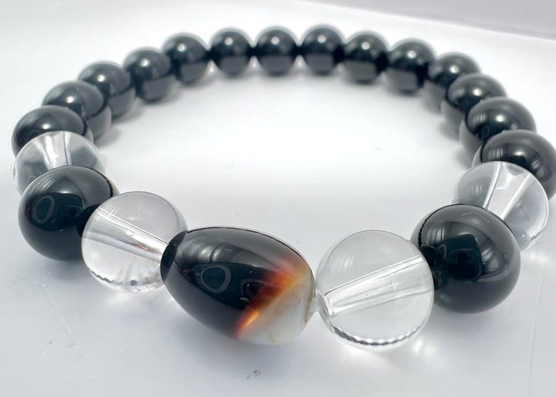 気まぐれセール】バイカラー瑪瑙 オニキス | あじろゆき