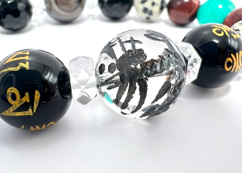 天眼瑪瑙 六字真言オニキス | あじろゆき オンラインショップ