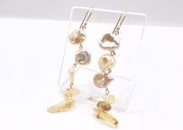 【ピアス】パール シトリン