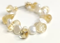 ピアス シトリン パール