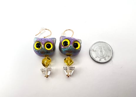 福招き猫 ピアス