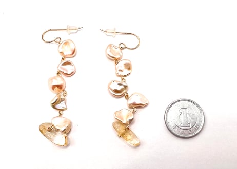【特別価格】ピアス パール シトリン