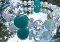 アマゾナイト プレナイト アクアマリン ムーンストーン 水晶
