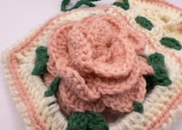 【mama knitter】ベビーピンク ローズ