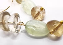 【特別価格】フローライト ルチル ピアス