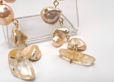 【特別価格】ピアス パール シトリン
