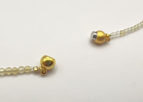 パールネックレス シトリン