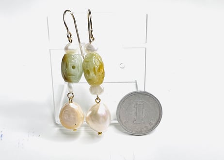 ピアス パール アゲート
