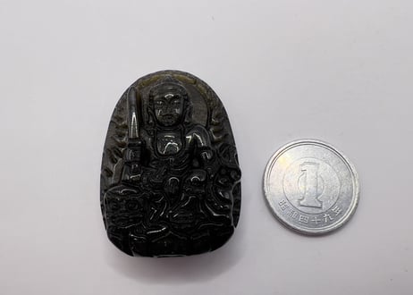 文殊菩薩　ゴールデンオブシディアン