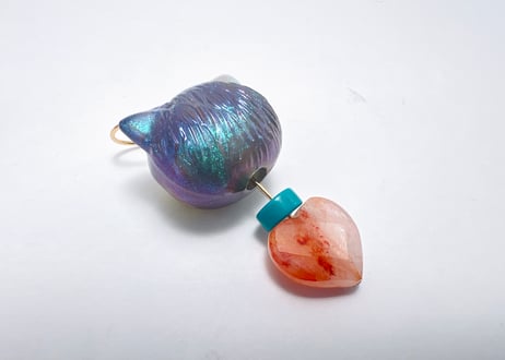 ピアス 猫 カーネリアン