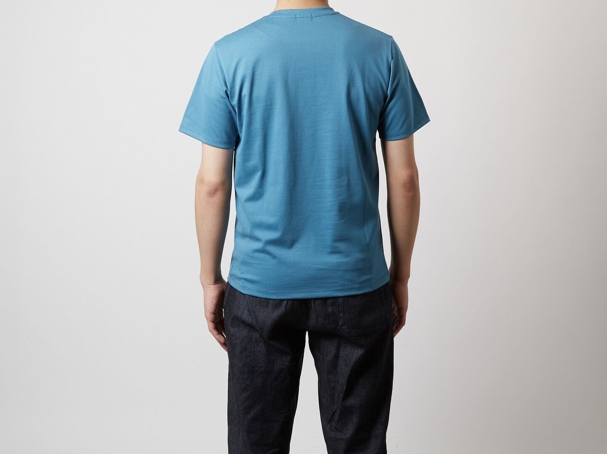 Embroidered T-shirt —Blue— 刺繍Tシャツー青ー | PI