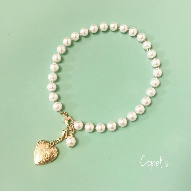 華やかな一連パールのドッグネックレス | Copel's