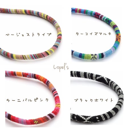 ネイティブパターンのファブリックチョーカー
