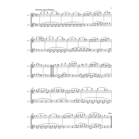２本のフルートの為の二重奏曲
