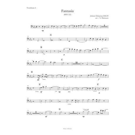 ファンタジア 変ホ長調 BWV572
