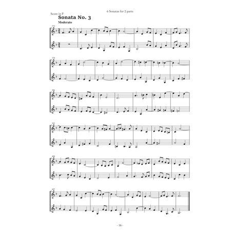 6つのソナタ　for Horn in F