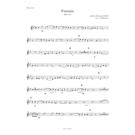 ファンタジア 変ホ長調 BWV572