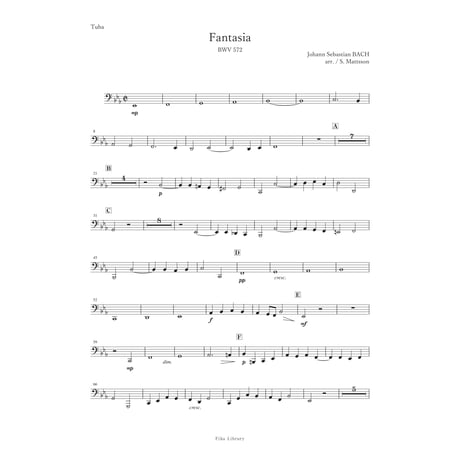 ファンタジア 変ホ長調 BWV572