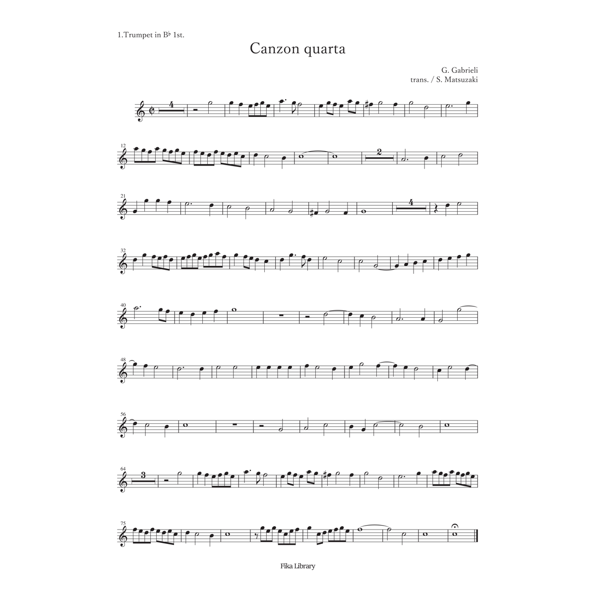 4声のカンツォン第4番 | Fika Library