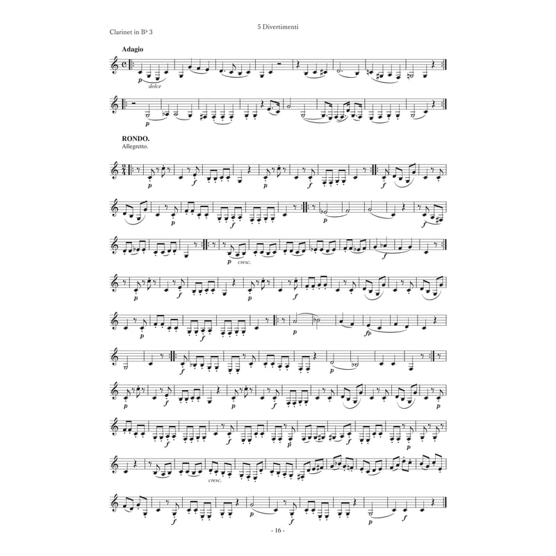 5つのディベルティメント ~ 3本のクラリネットのための ~ | Fika Library
