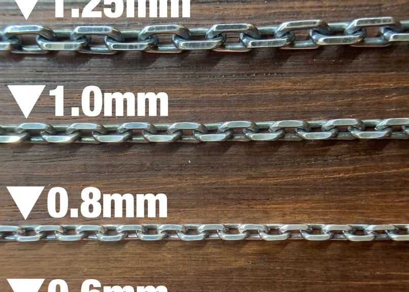 4面カットあずきチェーン / 1.0mm | DearStock