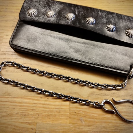 キングコブラボーン ウォレットチェーン 2本 みにくい 白、黒 