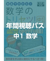 数学のトリセツ！中学1年生　年間視聴パス