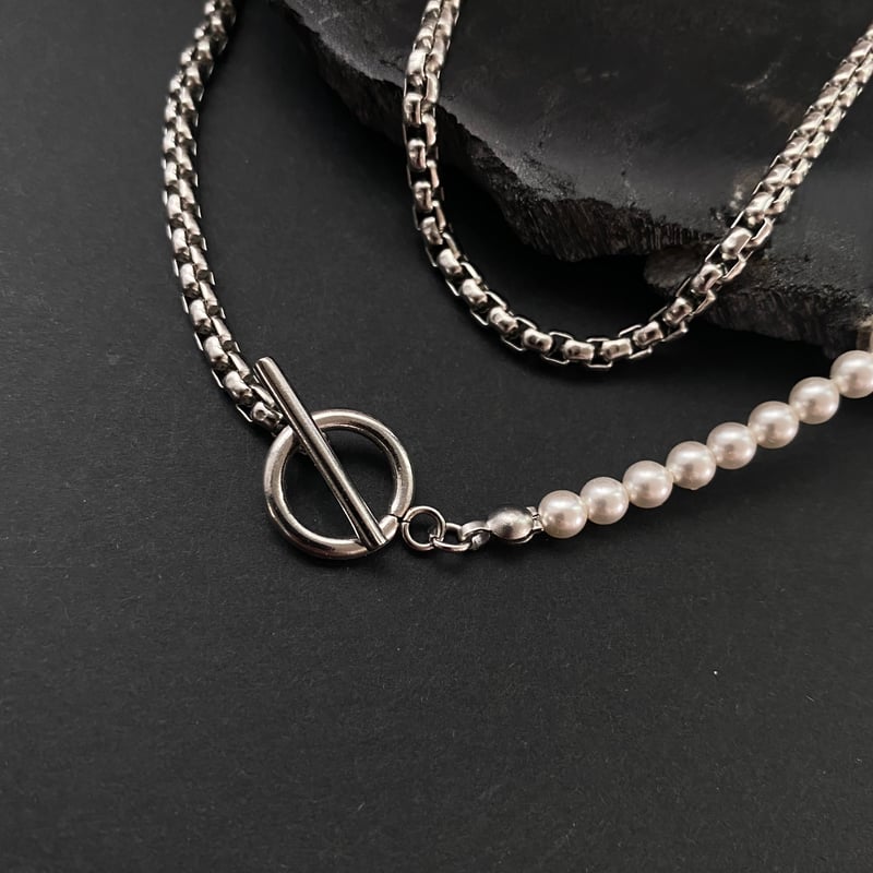 silver パールロングネックレス | Shiori 栞 Accessory