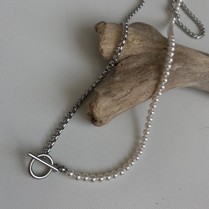 silver パールロングネックレス | Shiori 栞 Accessory