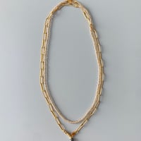 マルチロングネックレス：gold