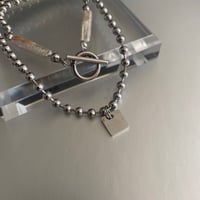 silver ボールチェーンネックレス
