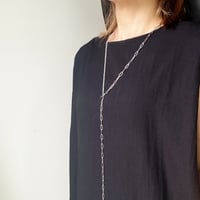 マルチロングネックレス：silver