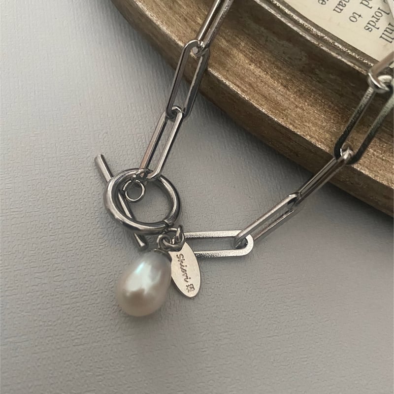 silver ポイントパールブレスレット | Shiori 栞 Accessory