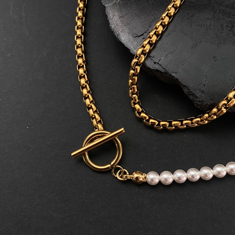 gold パールロングネックレス | Shiori 栞 Accessory