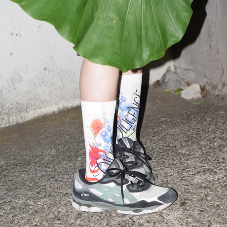 Tabio × DILIGENCE PARLOUR / ブーケ柄WHITE