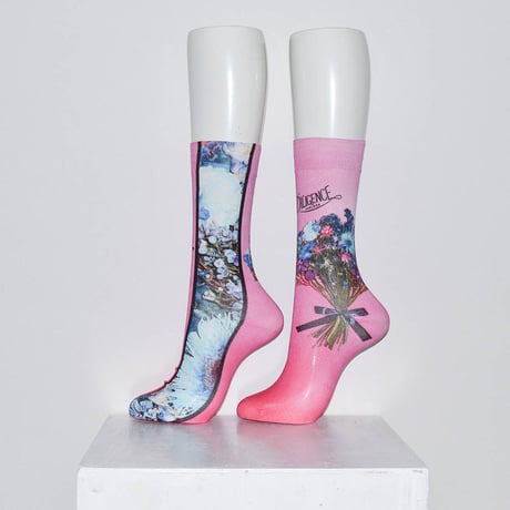 Tabio × DILIGENCE PARLOUR / ブーケ柄PINK