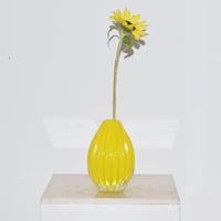 Pleated vase(W10×H15) /YELLOW