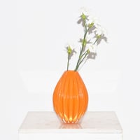 Pleated vase(W10×H15) / ORANGE