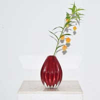 Pleated vase(W10×H15) /RED
