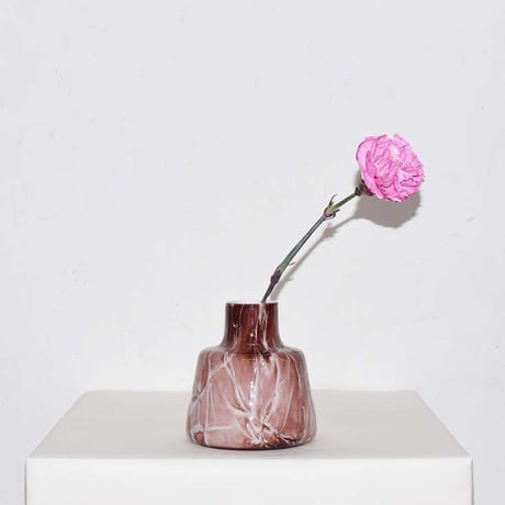 Marble bottle flower vase(W5×H15)/MAUVE