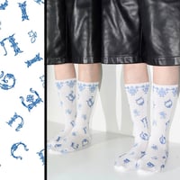 Tabio × DILIGENCE PARLOUR / 刺繍柄WHITE