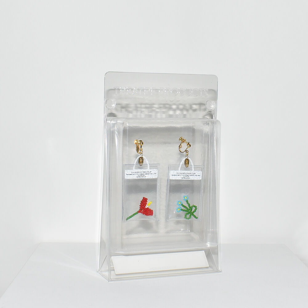 Clear Bag Earring/RED | DILIGENCE PARLOUR FLOWE...