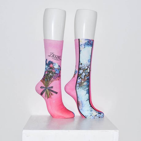 Tabio × DILIGENCE PARLOUR / ブーケ柄PINK