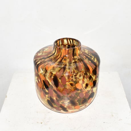 Marble square flower vase(W20×H20)/BROWN