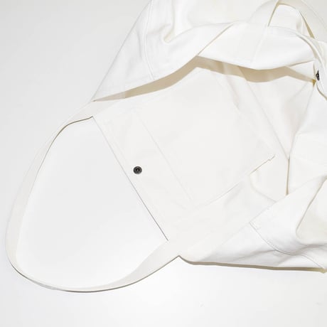 Canvas logo tote bag / WHITE