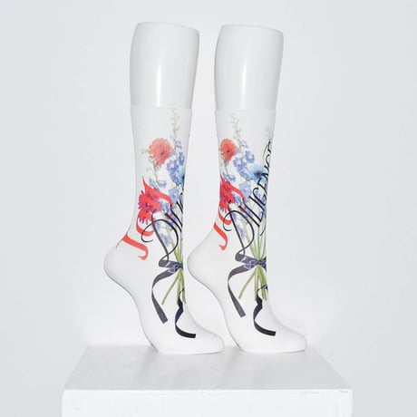Tabio × DILIGENCE PARLOUR / ブーケ柄WHITE